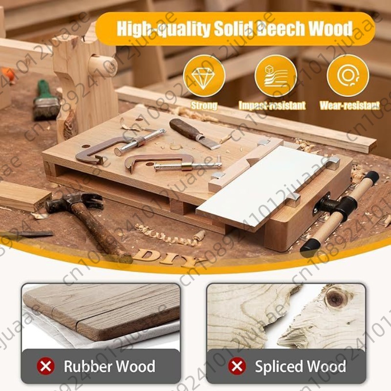 Woodworking Bench Vise - Banco de madera dura, tornillo de