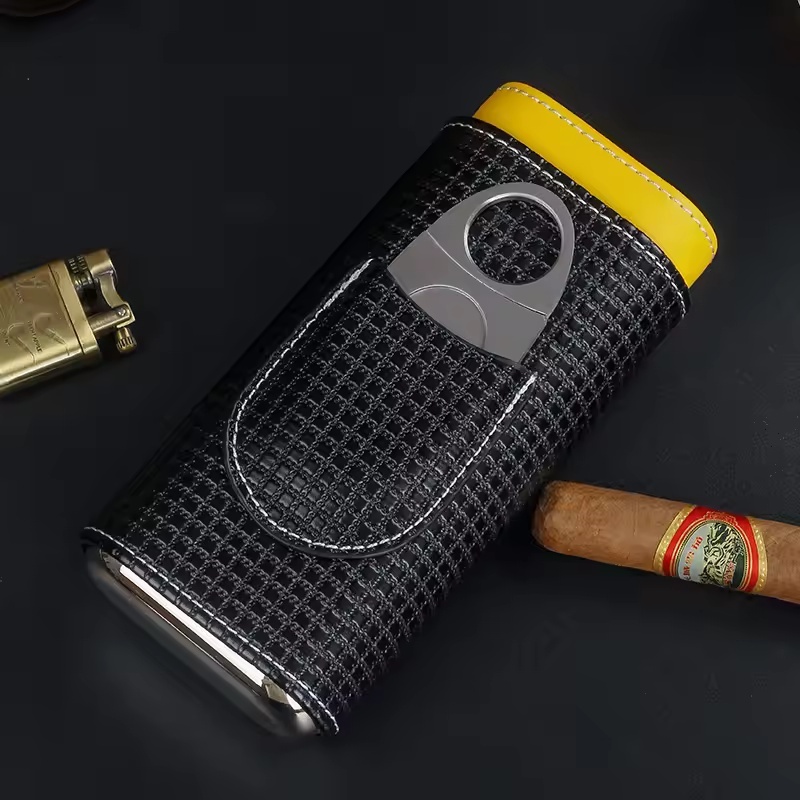 Woodworking Veneer Cutter - Estuche Humidor Portátil de Cuero para