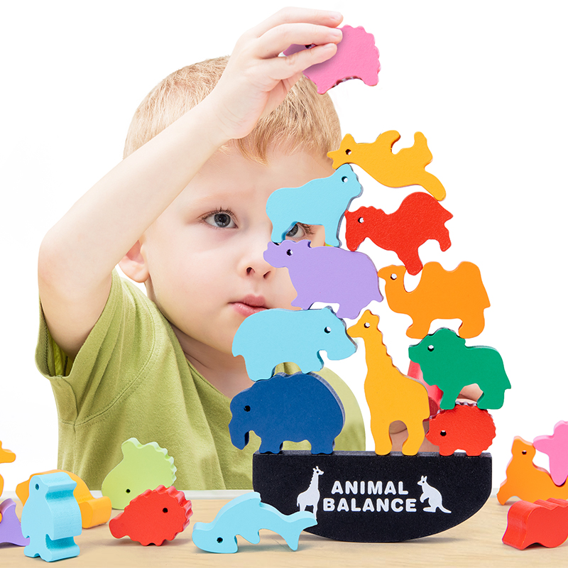 Woodworking Kids Toys - Juego de Bloques de Equilibrio de
