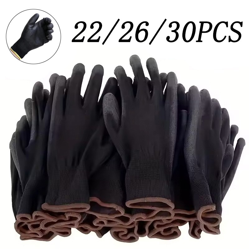 Woodworking Gloves - 22/26/30 Uds guantes con revestimiento de