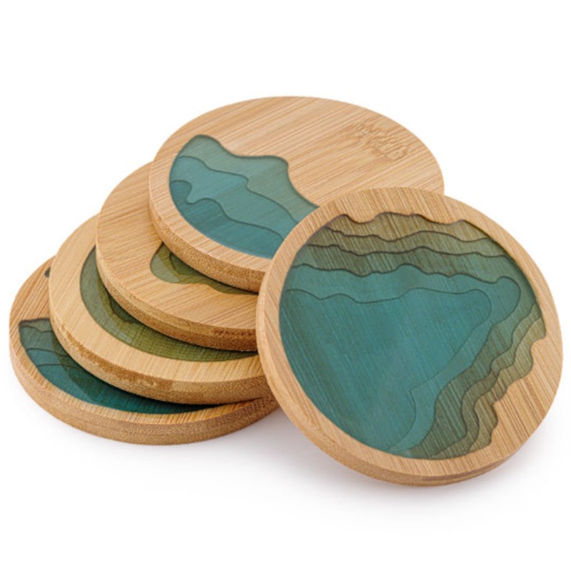 Woodworking Resin - Posavasos cuadrados redondos clásicos creativos de