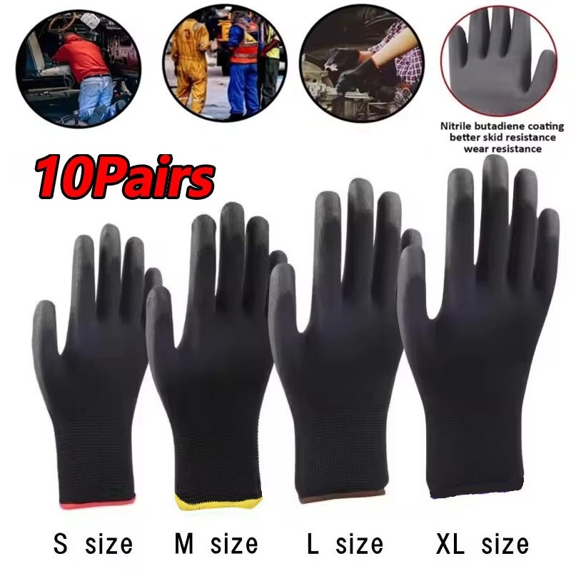 Woodworking Gloves - 10 pares de guantes de trabajo