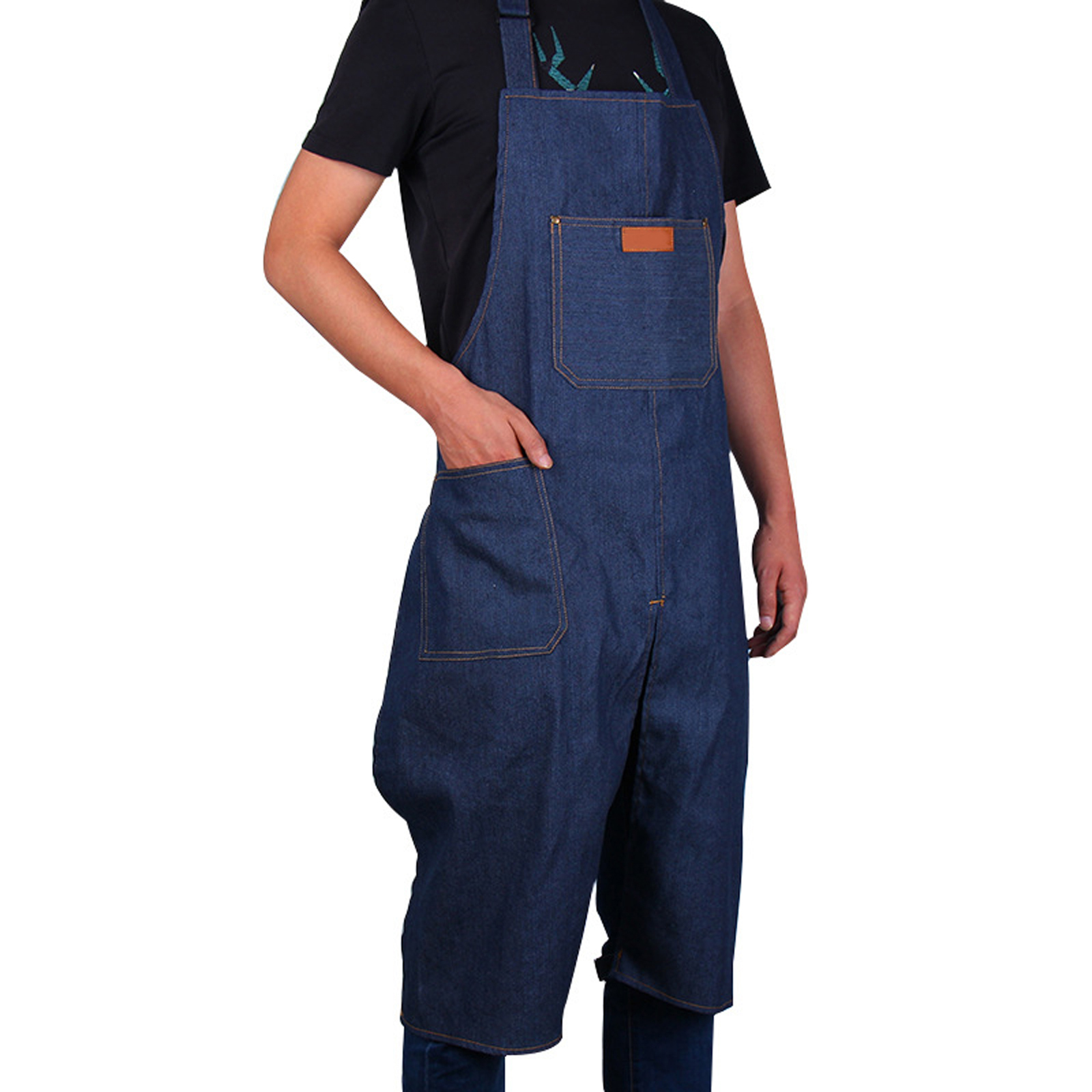 Woodworking Overalls - Delantal de pierna dividida de mezclilla