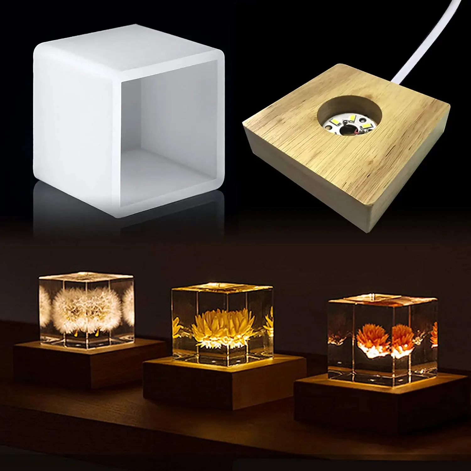 Molde de resina de luz cuadrad - Woodworking Resin reseña y precio
