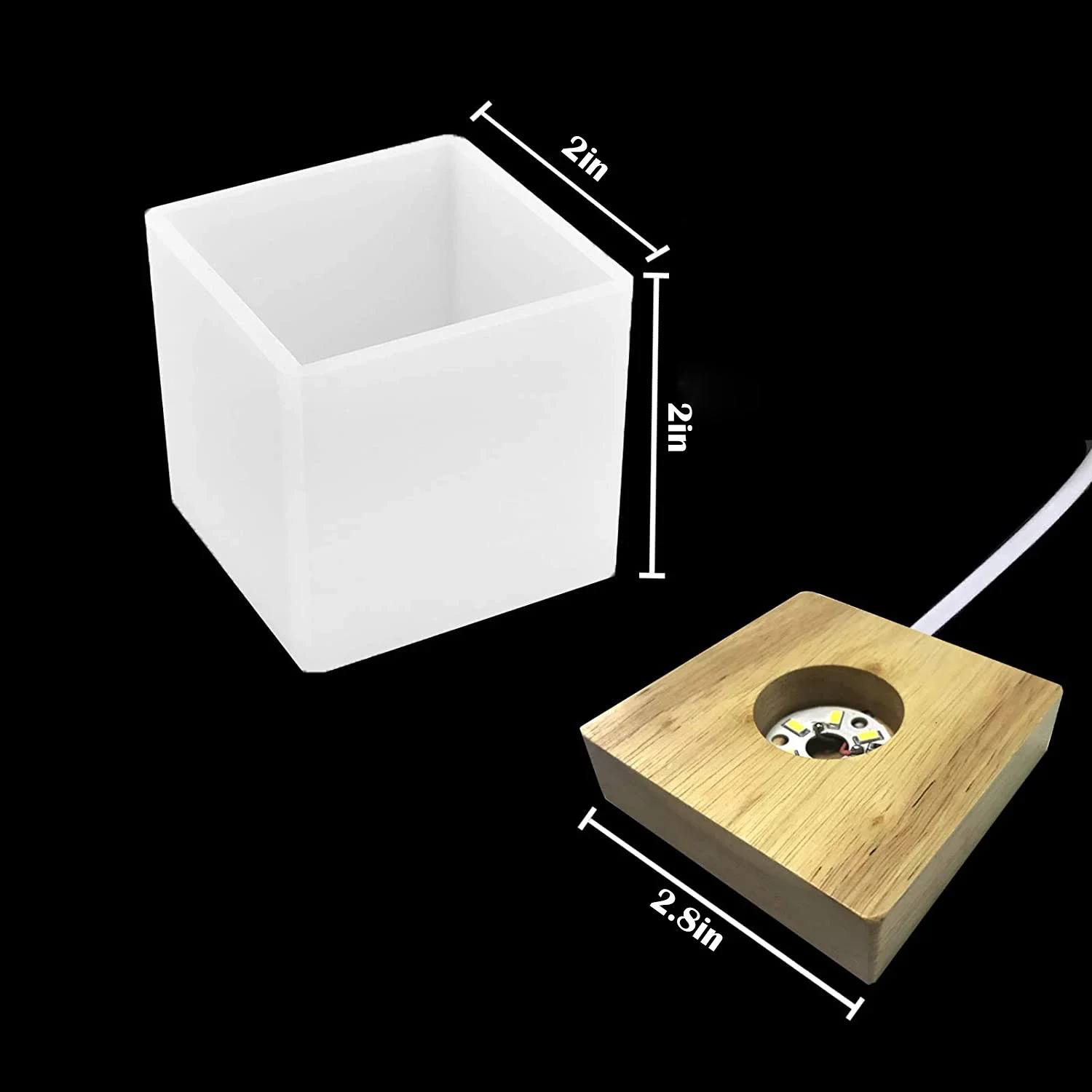 Molde de resina de luz cuadrad - Woodworking Resin reseña y precio
