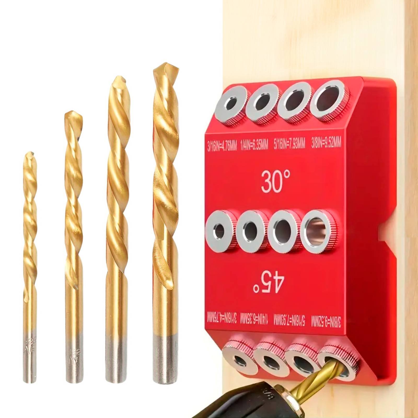 Guía de Perforación de 30 y 45 - Woodworking Jig reseña y precio