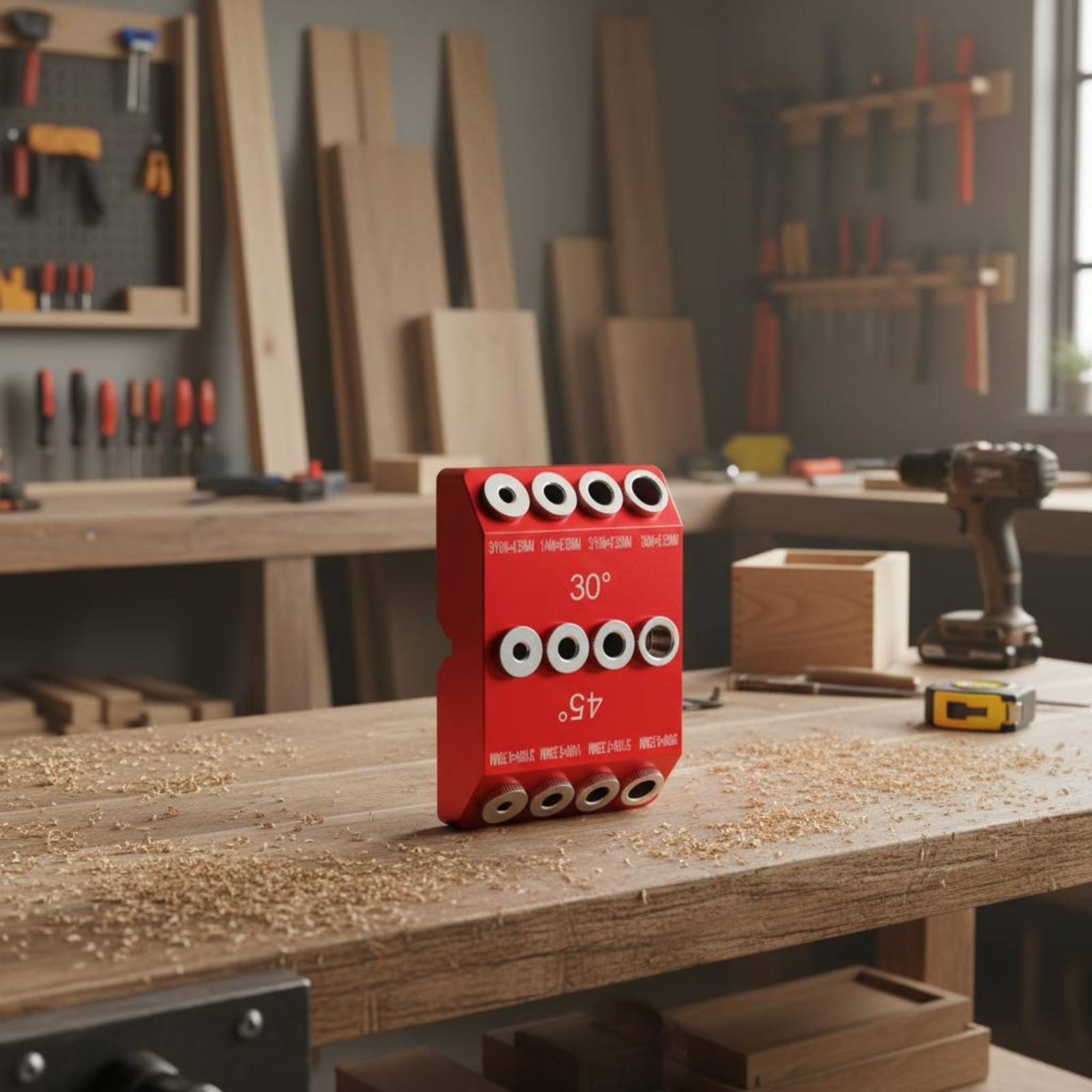 Guía de Perforación de 30 y 45 - Woodworking Jig reseña y precio