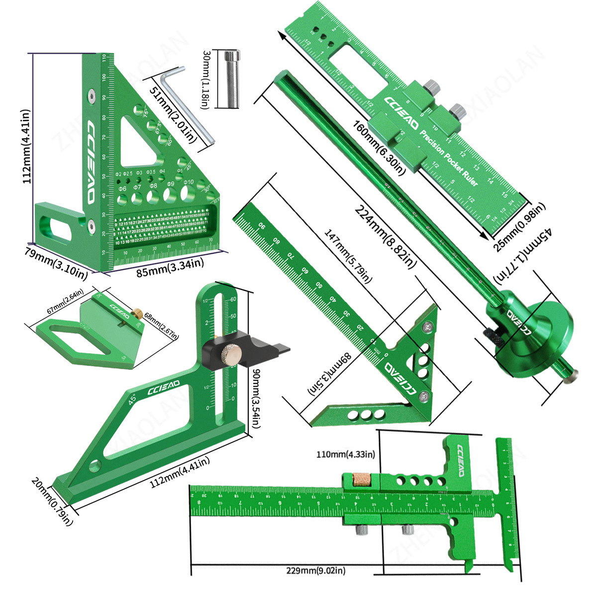 Kit de herramientas de medició - Woodworking Plans Free reseña y precio
