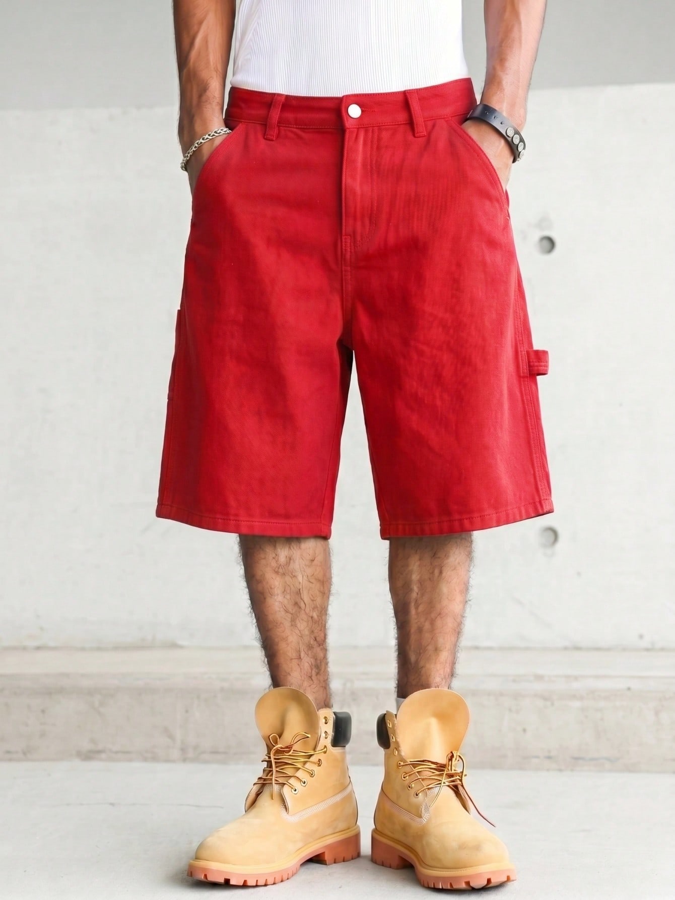 Pantalones cortos de mezclilla - Woodworking Overalls reseña y precio