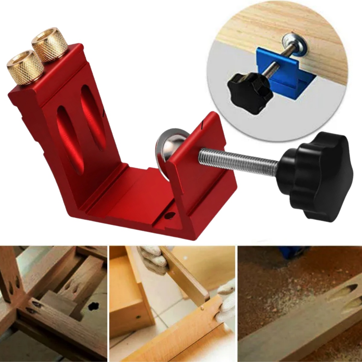 Plantilla de agujero de bolsil - Woodworking Jig reseña y precio