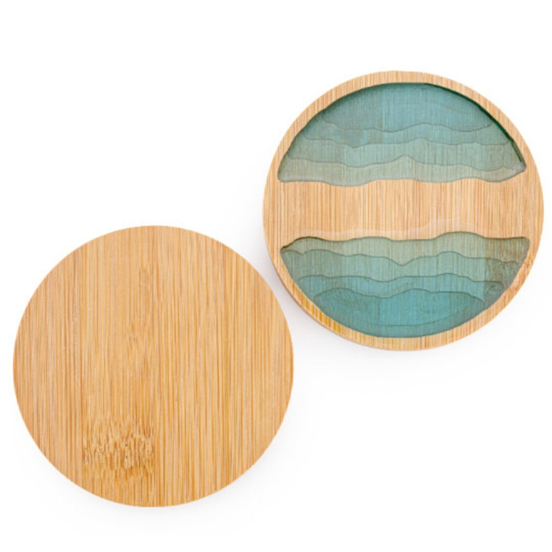 Posavasos cuadrados redondos c - Woodworking Resin reseña y precio