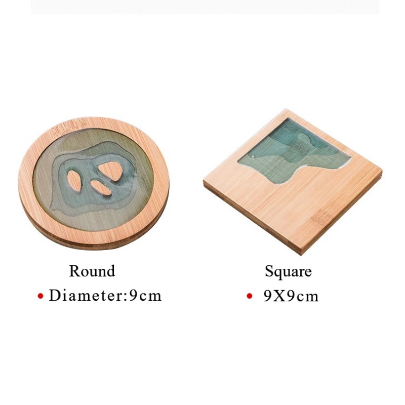 Posavasos cuadrados redondos c - Woodworking Resin reseña y precio