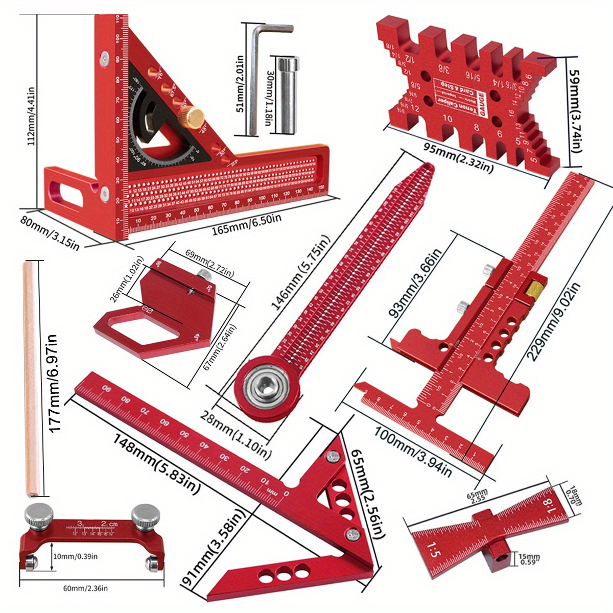 Kit de Herramientas de Medició - Woodworking Plans Free reseña y precio