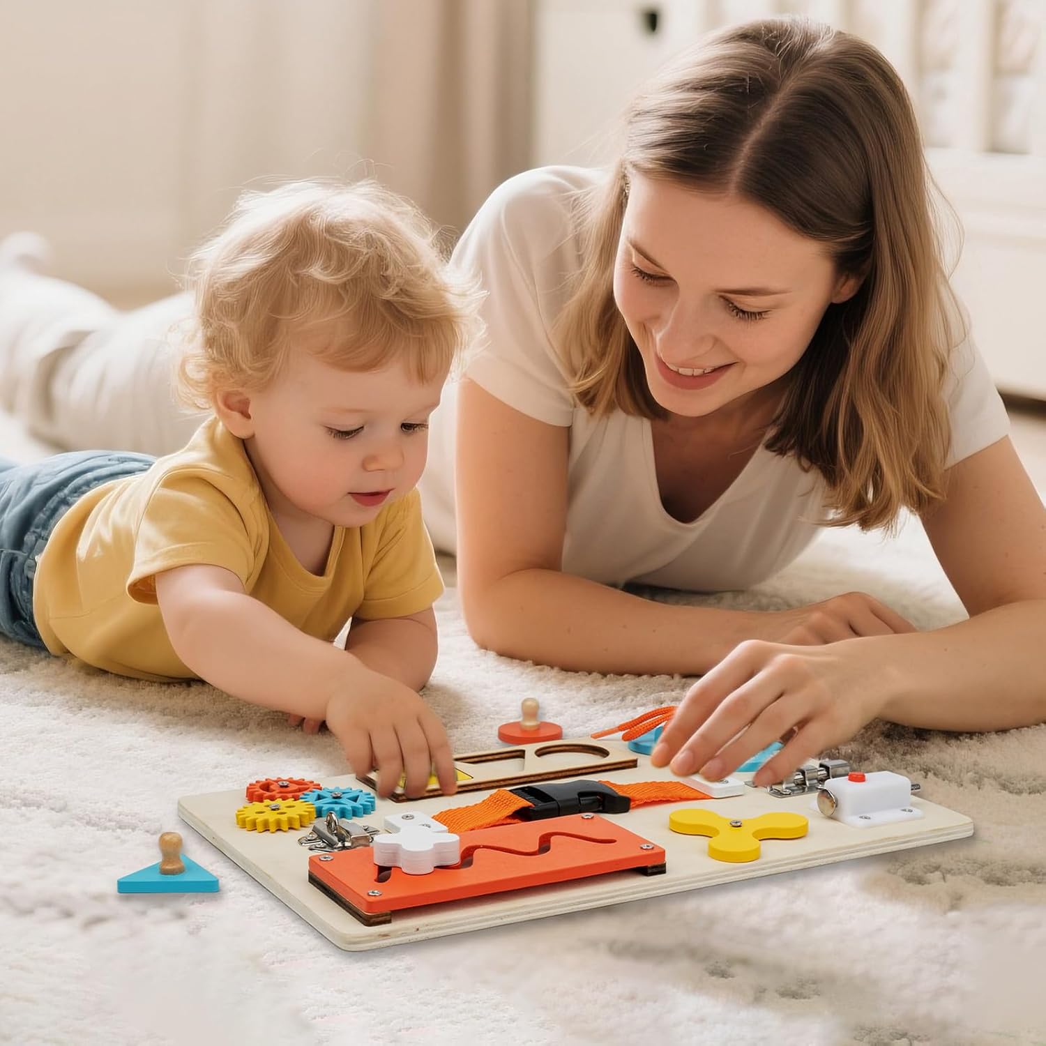 Tablero ocupado Montessori par - Woodworking Kids Toys reseña y precio