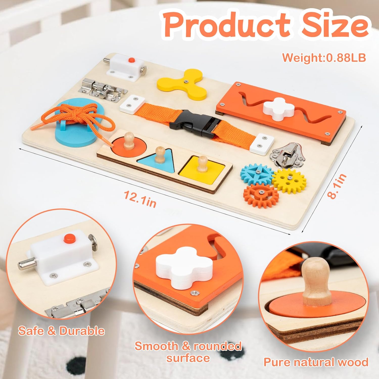 Tablero ocupado Montessori par - Woodworking Kids Toys reseña y precio