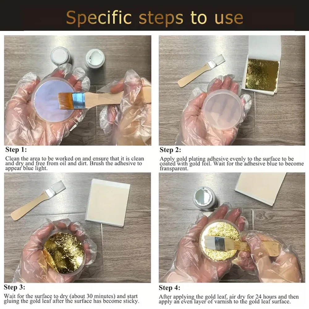 Kit de adhesivo dorado de hoja - Woodworking Resin reseña y precio